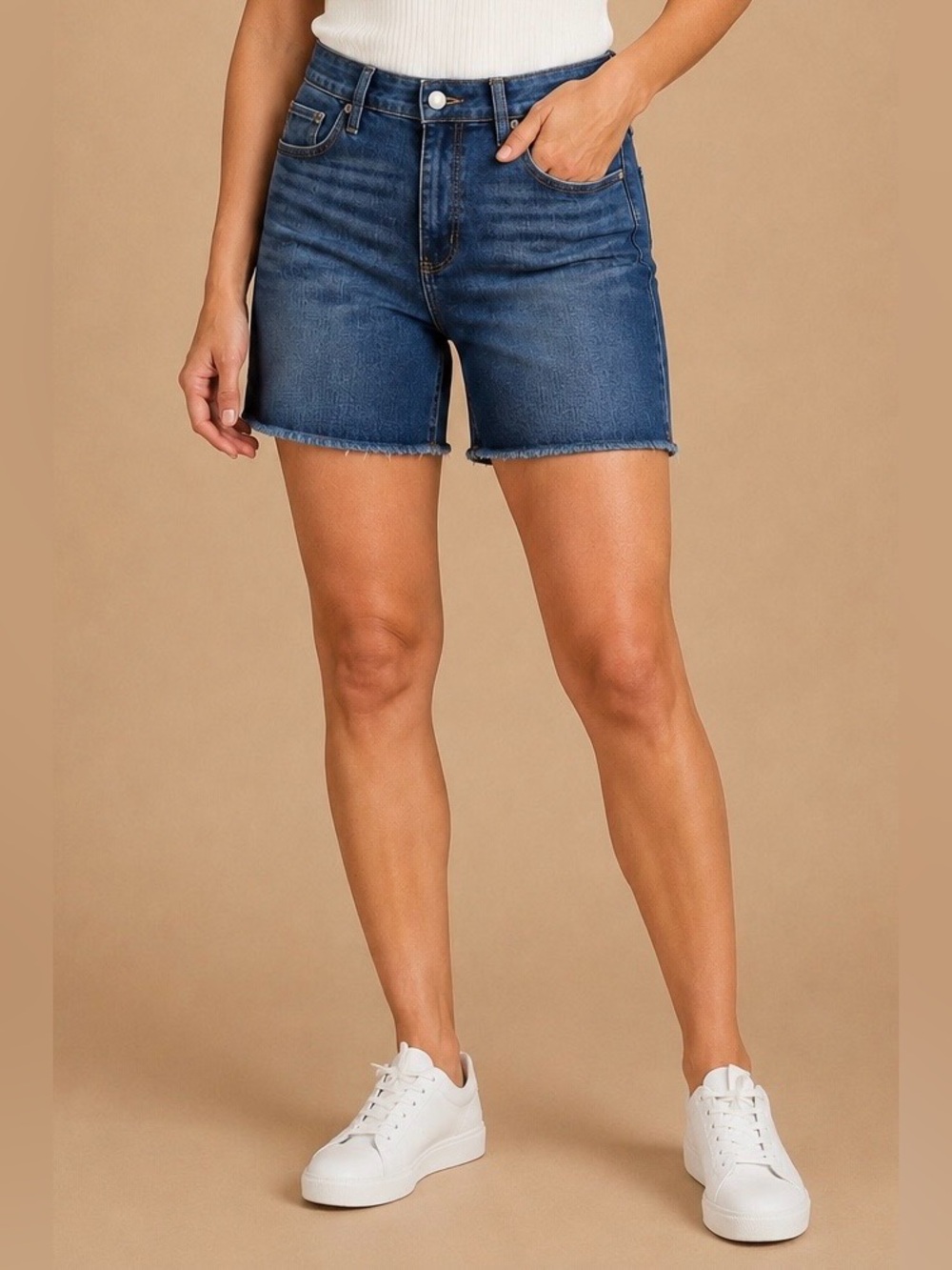Universal Thread | Classic High-Rise Bermuda Denim Shorts | Size 10 | NWT | Blue